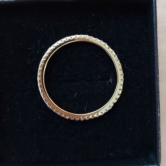 14K Gold Plated Sterling Silver Band Ring - Picture 2 of 10